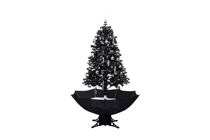 Kunstig juletre med snø & paraplyfot svart 170 cm PVC - Innredning - Dekorasjon - Julepynt & juledekorasjon