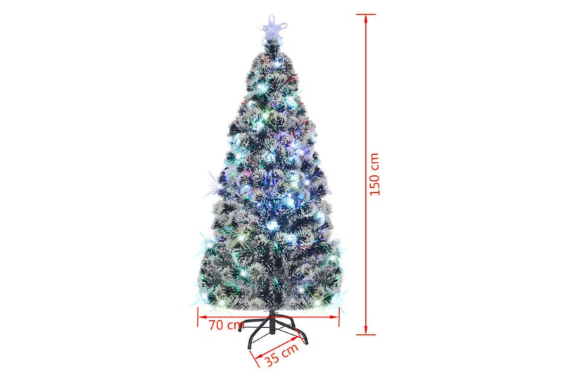 Kunstig juletre med stativ/LED 150 cm 170 grener - Innredning - Dekorasjon - Julepynt & juledekorasjon