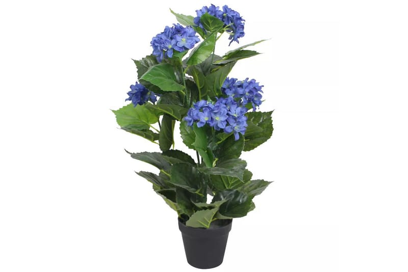 Kunstig hortensia med potte 60 cm blå - Innredning - Dekorasjon - Kunstige planter