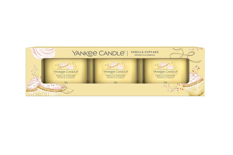 Filled Votive Vanilla Cupcake Duftlys 3-pk - Yankee Candle - Innredning - Lys & dufter - Stearinlys - Duftlys