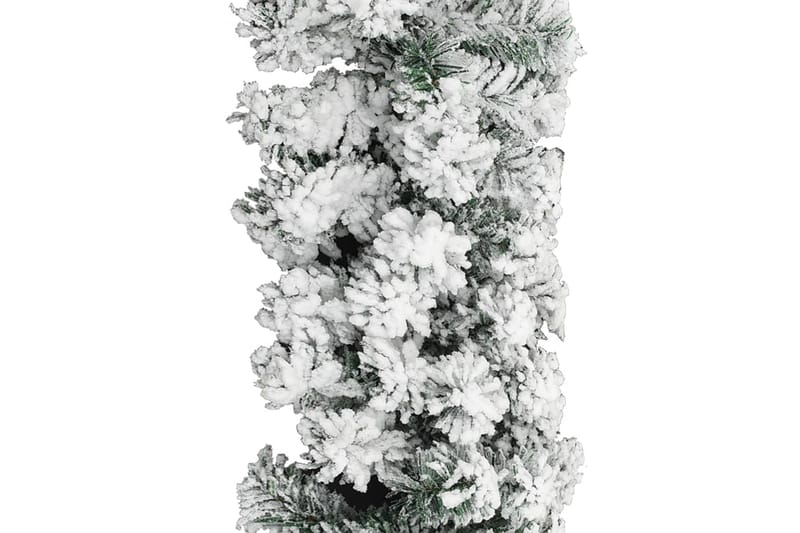Julekrans med flokket snø grønn 20 m PVC - grønn - Innredning - Dekorasjon