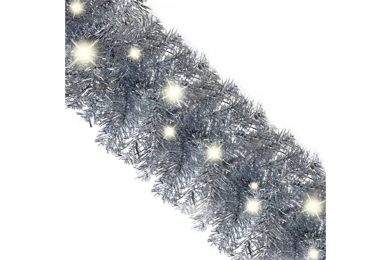 Julekrans med LED-lys 20 m sølv - Silver - Innredning - Dekorasjon