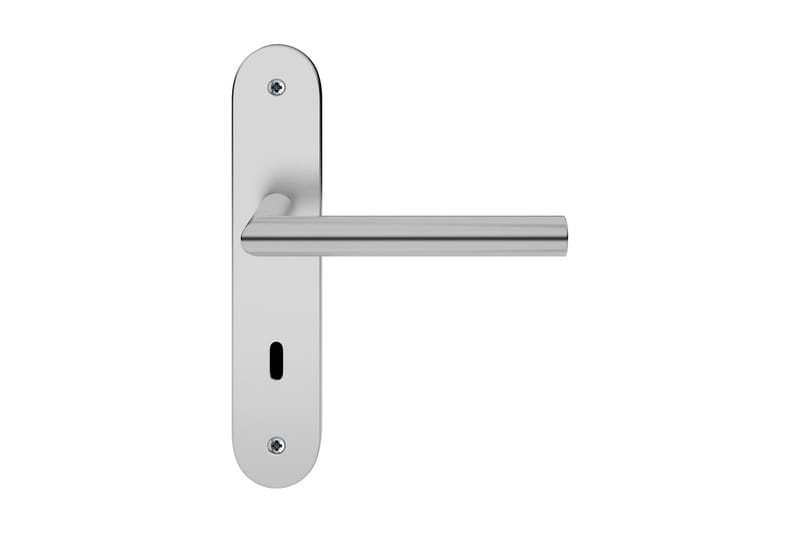 Dobbelt dørhåndtaksett med BB-lås rustfritt stål - Silver - Innredning - Håndtak & beslag - Håndtak