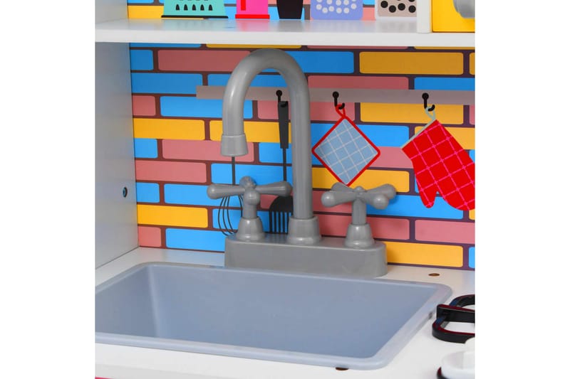 Lekekjøkken for barn MDF 80x30x85 cm flerfarget - Flerfarget - Møbler - Barnemøbler - Barnestol - Skrivebordstol barn