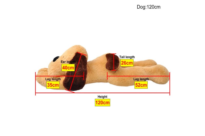 Lekehund i plysj brun 120 cm - Innredning - Innredning barnerom - Leketøy - Babyleketøy