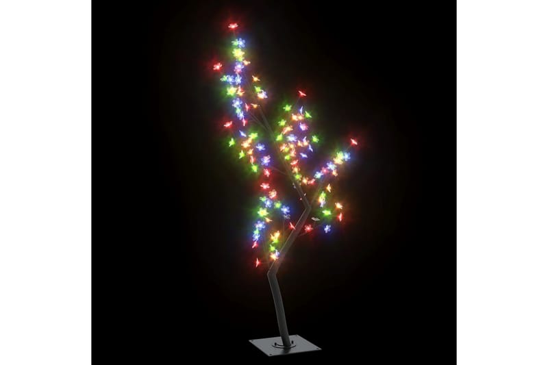 Juletre 128 lysdioder flerfarget lys kirsebærblomst 120 cm - Svart - Innredning - Julepynt & helgedekorasjon - Julepynt & juledekorasjon