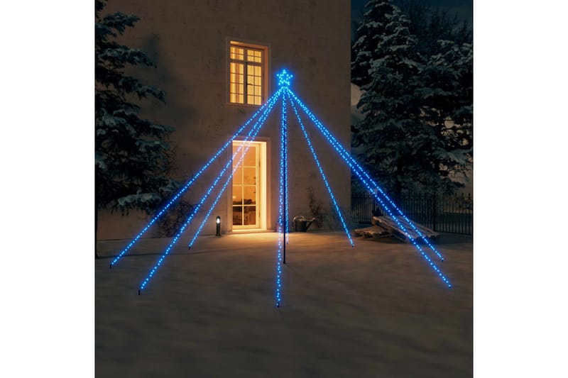 juletrelys innendørs utendørs 576 LED blå 3,6 m - Blå - Innredning - Julepynt & helgedekorasjon - Julepynt & juledekorasjon - Plastjuletre