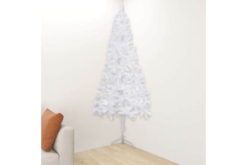 Kunstig hjørnejuletre hvit 150 cm PVC - Hvit - Innredning - Julepynt & helgedekorasjon - Julepynt & juledekorasjon
