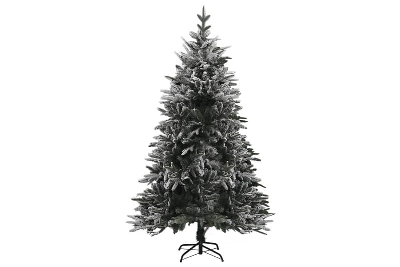 Kunstig juletre med LED kulesett flokket snø 210 cm PVC & PE - Innredning - Julepynt & helgedekorasjon - Julepynt & juledekorasjon - Plastjuletre