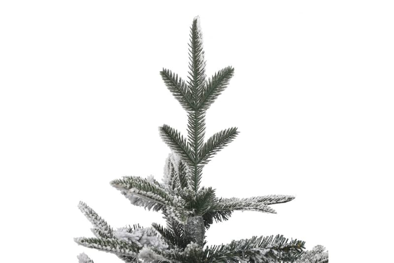 Kunstig juletre med LED og flokket snø 210 cm PVC og PE - Innredning - Julepynt & helgedekorasjon - Julepynt & juledekorasjon - Plastjuletre