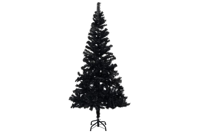 Kunstig juletre med LED og kulesett 180 cm PVC svart - Innredning - Julepynt & helgedekorasjon - Julepynt & juledekorasjon - Plastjuletre