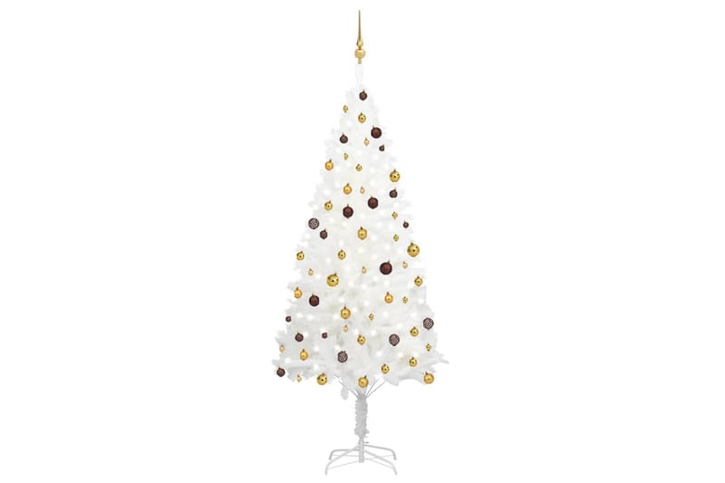Kunstig juletre med LED og kulesett 240 cm hvit - Innredning - Julepynt & helgedekorasjon - Julepynt & juledekorasjon - Plastjuletre