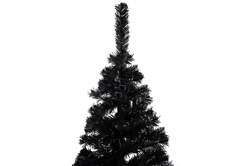 Kunstig juletre med LED og stativ 240 cm PVC svart - Innredning - Julepynt & helgedekorasjon - Julepynt & juledekorasjon - Plastjuletre