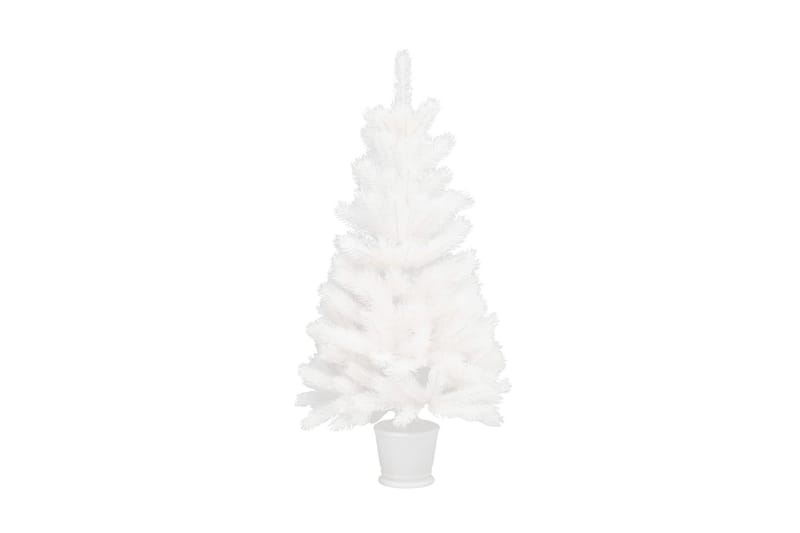 Kunstig juletre med potte hvit 90 cm PE - Innredning - Julepynt & helgedekorasjon - Julepynt & juledekorasjon - Plastjuletre