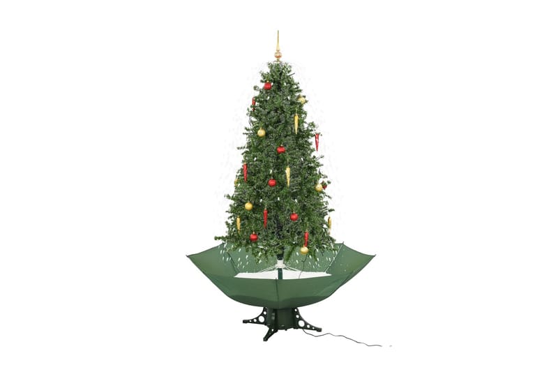 Kunstig juletre med snø og paraplybase grønn 190 cm - grønn - Belysning - Innendørsbelysning & Lamper - Taklampe - Pendellamper & Hengelamper