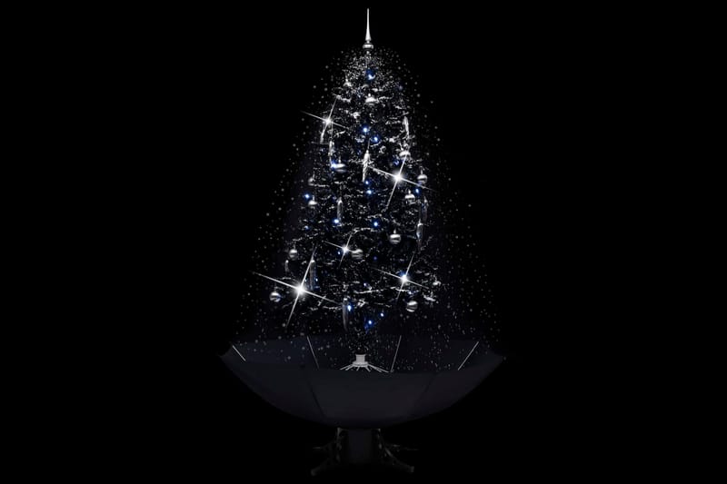 Kunstig juletre med snø & paraplyfot svart 190 cm PVC - Innredning - Julepynt & helgedekorasjon - Julepynt & juledekorasjon - Plastjuletre
