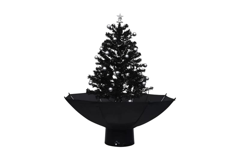 Kunstig juletre med snø & paraplyfot svart 75 cm PVC - Innredning - Julepynt & helgedekorasjon - Julepynt & juledekorasjon - Plastjuletre