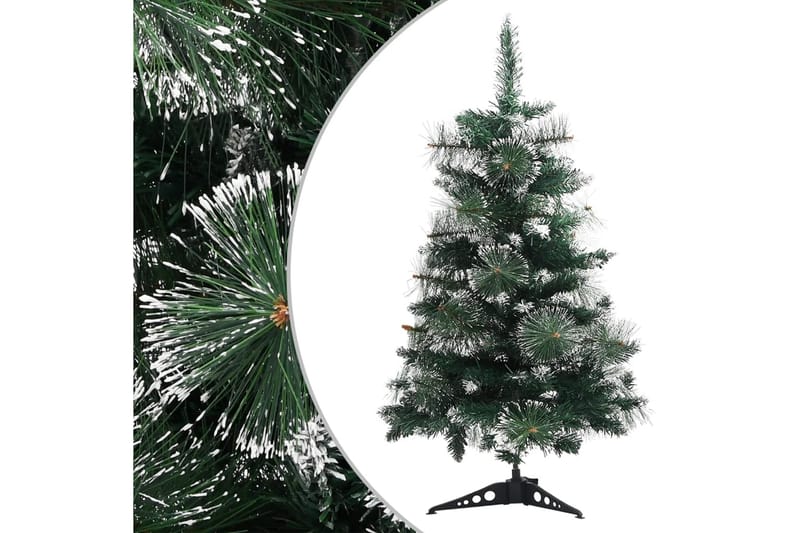 Kunstig juletre med stativ grønn og hvit 60 cm PVC - Innredning - Julepynt & helgedekorasjon - Julepynt & juledekorasjon - Plastjuletre
