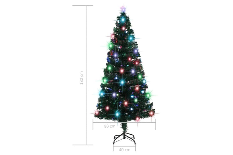 Kunstig juletre med stativ/LED 180 cm 220 grener - grønn - Innredning - Julepynt & helgedekorasjon - Julepynt & juledekorasjon - Plastjuletre