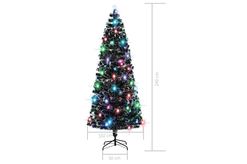 Kunstig juletre med stativ/LED 240 cm 380 grener - grønn - Innredning - Julepynt & helgedekorasjon - Julepynt & juledekorasjon - Plastjuletre