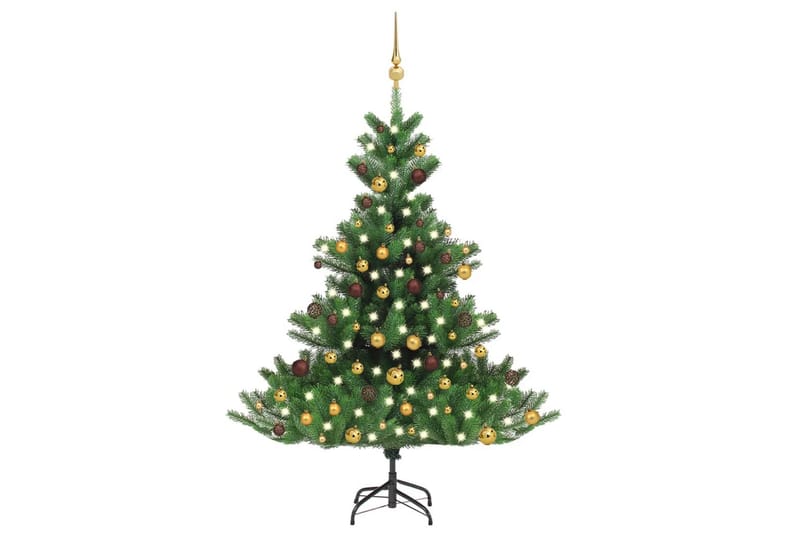 Nordmann kunstig juletre med LED og kulesett gran 120 cm - Innredning - Julepynt & helgedekorasjon - Julepynt & juledekorasjon - Plastjuletre