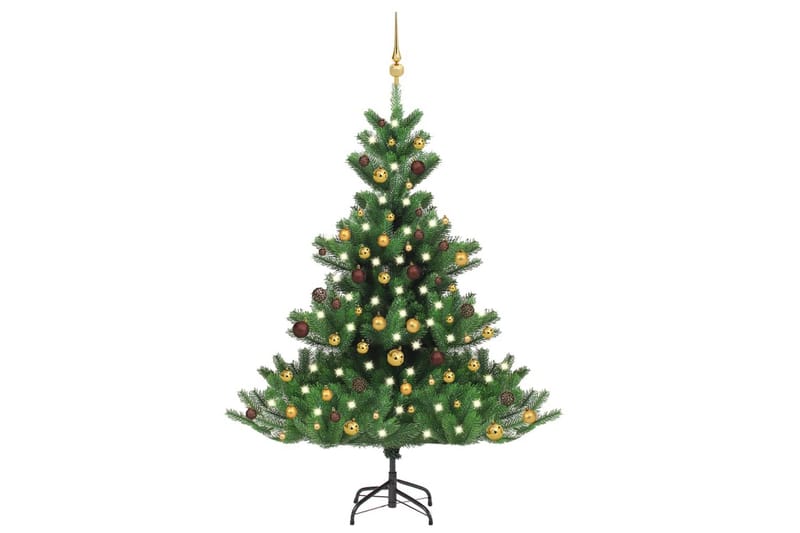 Nordmann kunstig juletre med LED og kulesett gran 150 cm - Innredning - Julepynt & helgedekorasjon - Julepynt & juledekorasjon - Plastjuletre