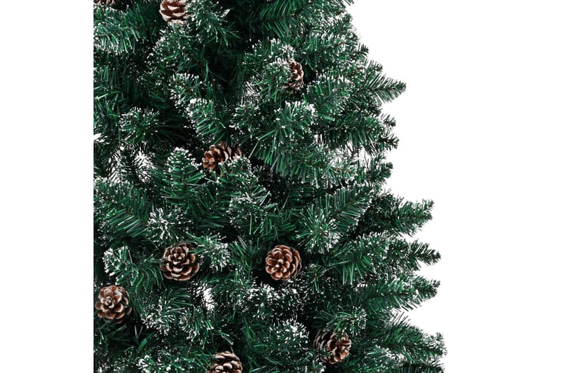 Slankt juletre med ekte tre & hvit snø grønn 180 cm - Innredning - Julepynt & helgedekorasjon - Julepynt & juledekorasjon - Plastjuletre