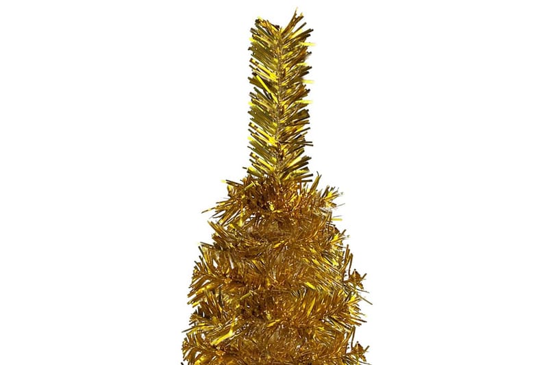 Slankt juletre med LED gull 210 cm - Innredning - Julepynt & helgedekorasjon - Julepynt & juledekorasjon - Plastjuletre