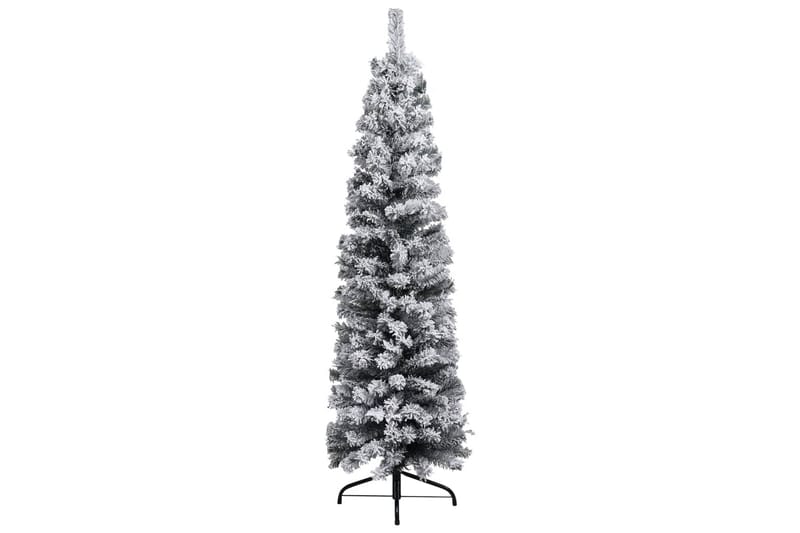 Slankt juletre med LED og kulesett og flokket snø 120 cm - Innredning - Julepynt & helgedekorasjon - Julepynt & juledekorasjon - Plastjuletre