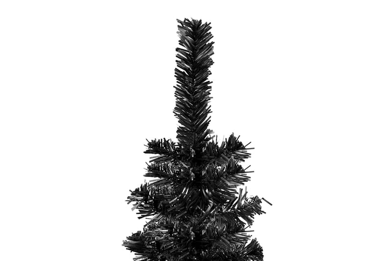 Slankt juletre med LED og kulesett svart 120 cm - Innredning - Julepynt & helgedekorasjon - Julepynt & juledekorasjon - Plastjuletre
