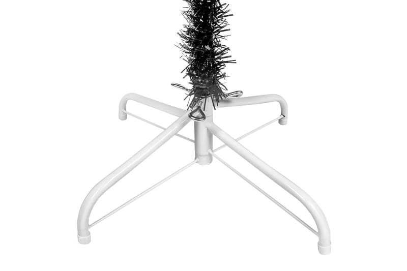 Slankt juletre med LED og kulesett svart 120 cm - Innredning - Julepynt & helgedekorasjon - Julepynt & juledekorasjon - Plastjuletre