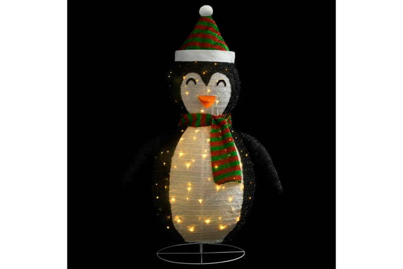 Dekorativ pingvinfigur julesnø LED luksusstoff 120 cm - Svart - Innredning - Julepynt & helgedekorasjon - Julepynt & juledekorasjon - Juleengel & julefigur