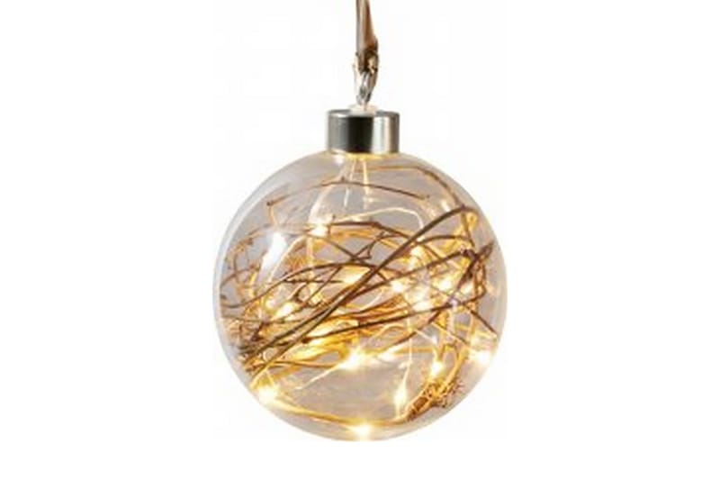 Glow Glasskule 10 cm Transparent - Star Trading - Innredning - Julepynt & helgedekorasjon - Julepynt & juledekorasjon - Juletrepynt & julekuler