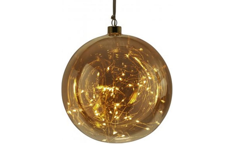 Glow Glasskule 20 cm LED Amber - Star Trading - Innredning - Julepynt & helgedekorasjon - Julepynt & juledekorasjon - Juletrepynt & julekuler