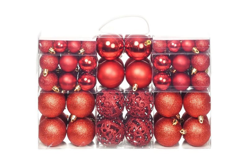 Julekulesett 6 cm 100 stk rød - Innredning - Julepynt & helgedekorasjon - Julepynt & juledekorasjon