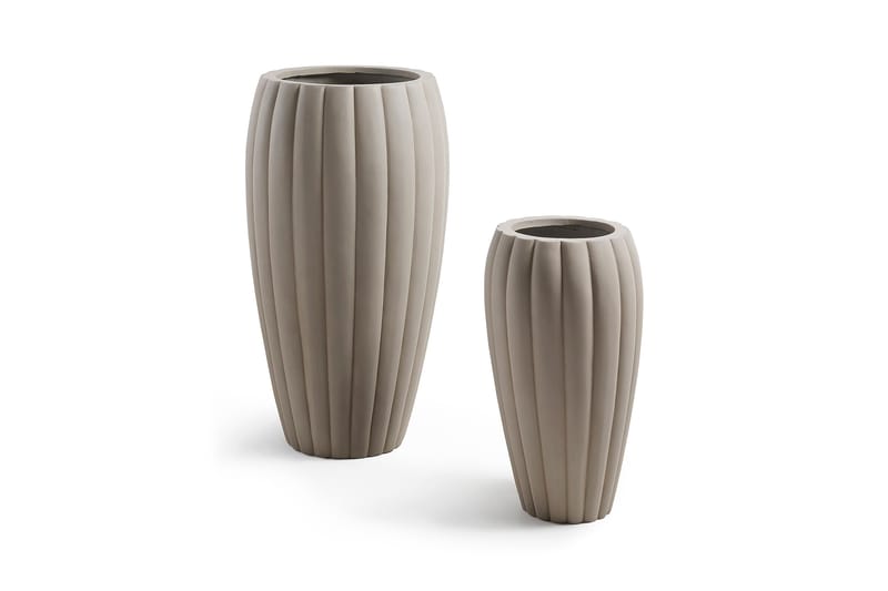 Lint Vase Sett med 2 - Grå/Beige - Innredning - Dekorasjon