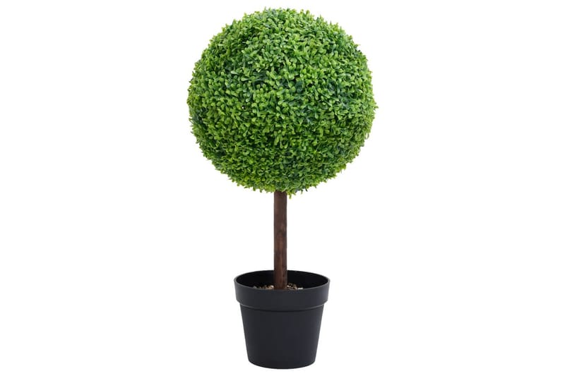 Kunstig buksbomplante med potte ballformet 50 cm grønn - grønn - Innredning - Kunstige planter