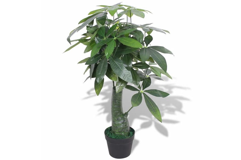 Kunstig pachira med potte 85 cm grønn - Innredning - Kunstige planter