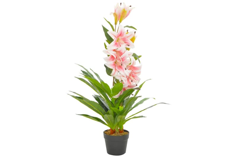 Kunstig plante lilje med potte rosa 90 cm - Innredning - Kunstige planter