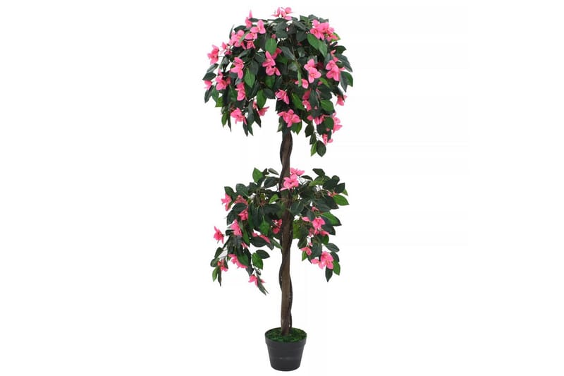 Kunstig rododendronplante med potte 155 cm grønn og rosa - Innredning - Kunstige planter