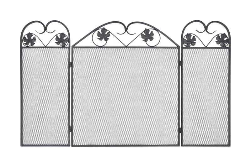 Gnistfanger 3-panels jern svart - Innredning - Peis - Tillbehør peiser