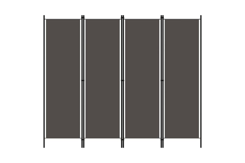 Romdeler 4 paneler antrasitt 200x180 cm - Innredning - Romdelere