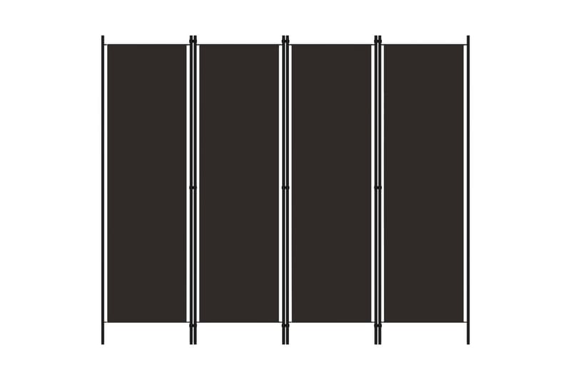 Romdeler 4 paneler brun 200x180 cm - Innredning - Romdelere