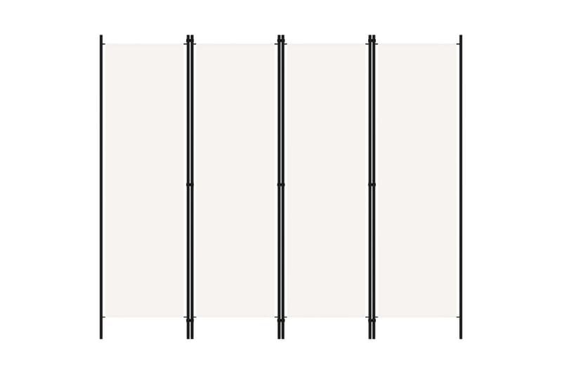 Romdeler 4 paneler hvit 200x180 cm - Innredning - Romdelere