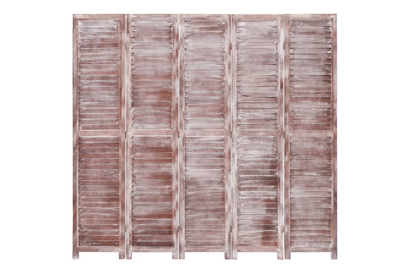 Romdeler 5 paneler brun 175x165 cm tre - Brun - Innredning - Romdelere - Skjermvegg