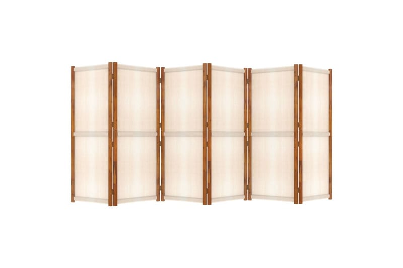 Romdeler 6 paneler kremhvit 420x180 cm - Krem - Innredning - Romdelere