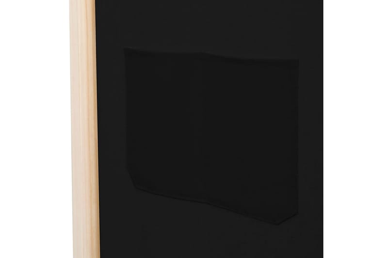 Romdeler 6 paneler svart 240x170x4 cm stoff - Innredning - Romdelere