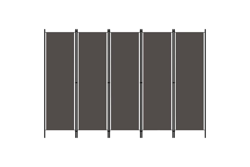 Romdeler med 5 paneler antrasitt 250x180 cm - Innredning - Romdelere - Skjermvegg