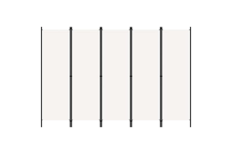 Romdeler med 5 paneler hvit 250x180 cm - Innredning - Romdelere