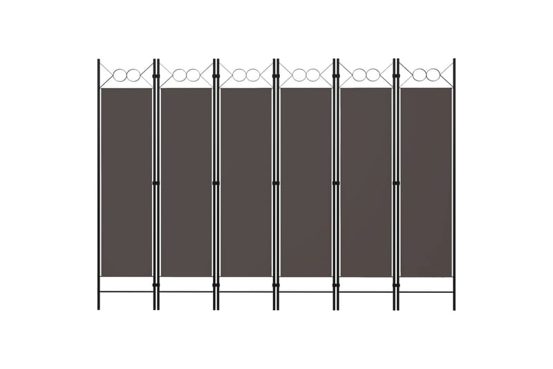 Romdeler med 6 paneler antrasitt 240x180 cm - Innredning - Romdelere